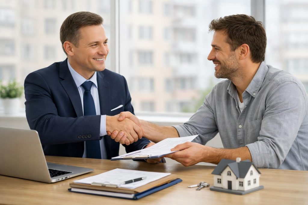 doradca finansowy pomaga właścicielowi mieszkania przed licytacją komorniczą